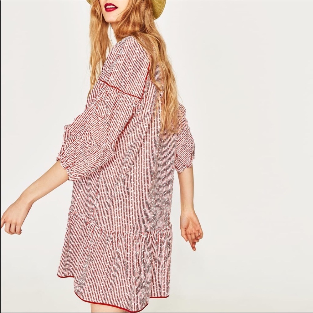 NWT Zara Ruffle Dress👗 - Picture 3 of 4